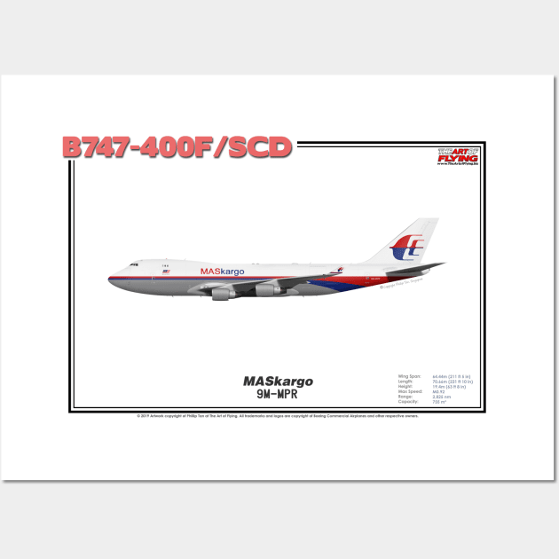 Boeing B747-400F/SCD - MASkargo (Art Print) Wall Art by TheArtofFlying